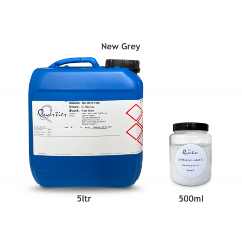 Quartier Q-plus Lye 2K New Grey 5ltr + 500ml Activator  260.0053.5500 (DC)